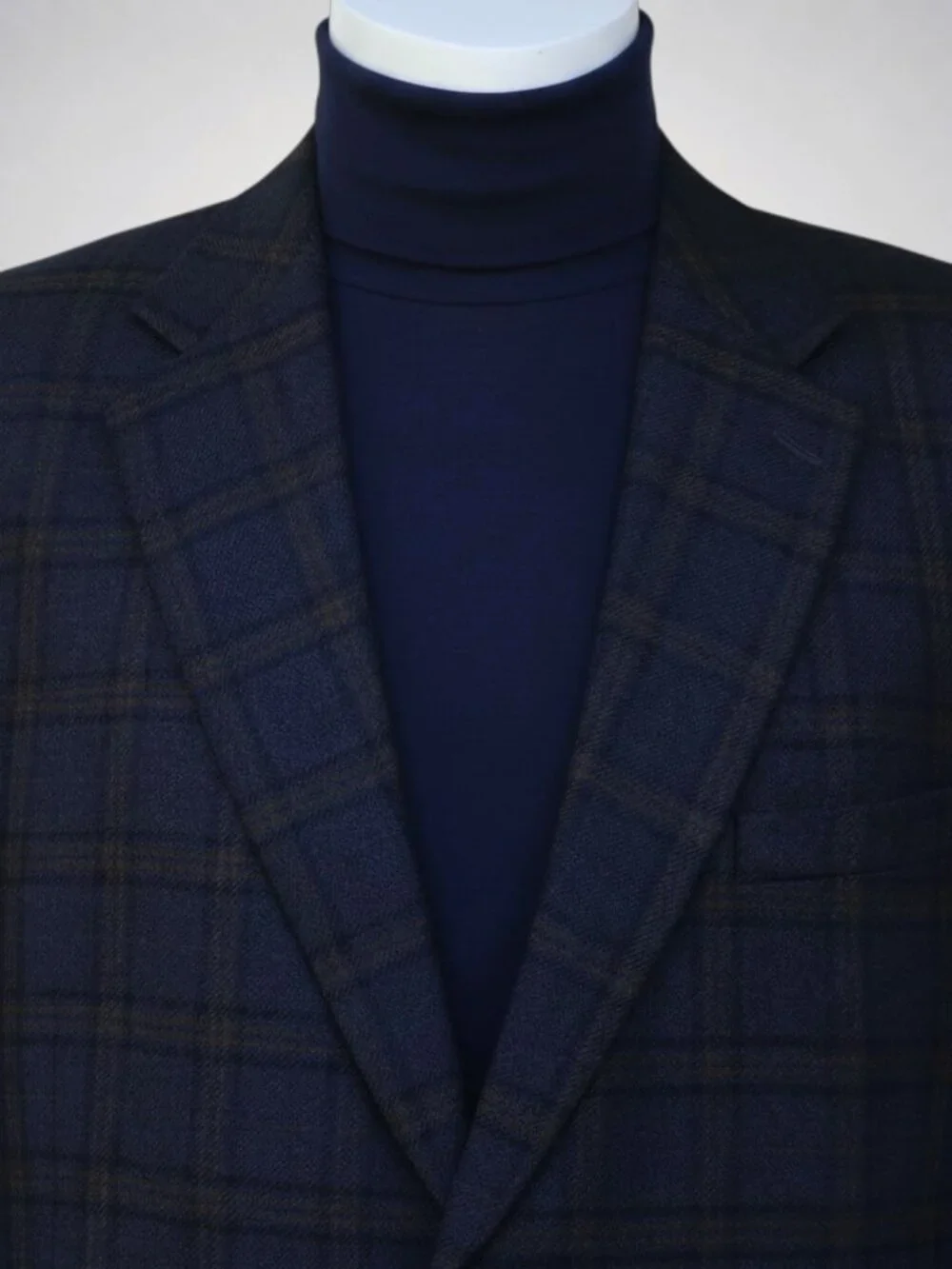 Irvine Park 48S Navy Windowpane Lambswool Cashmere Blend Blazer Sport Coat